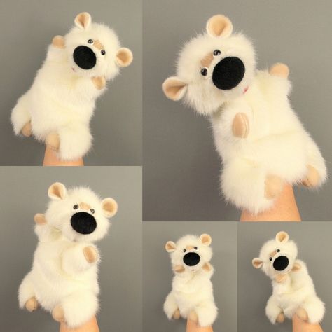 Bear Puppet, Stuffed Animal Bear, Glove Puppets, Puppet Patterns, Animal Bear, Puppet Theater, Puppet Show, Hand Puppet, Felt Pattern