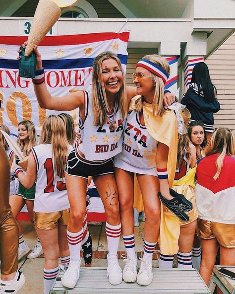 ZTA Bid Day Greek Week Theme, Sorority Party Themes, Sorority Bid Day Themes, Spirit Week Themes, Sorority Pictures, Olympic Theme Party, Sorority Themes, Recruitment Ideas, Rush Week