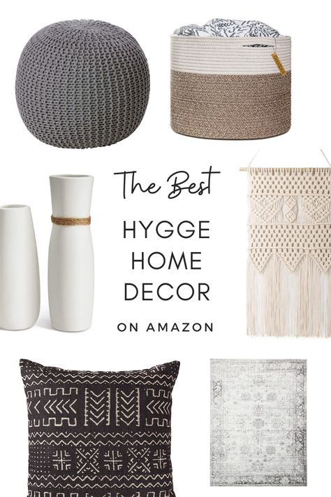 This is the best finds on a budget for hygge home decor, all on Amazon. These items will instantly make your space more hygge and there's finds for the living room, bedroom, kitchen & more. There's plenty of inspiration here to creat a cozy space that you'll love. Colors range from neutral to dark. All of these are inspired by the danish concept of 'hygge,' (and there's a link to the book!) that's all about finding happiness in the everyday. These finds work for summer or winter. Hygge Bedroom Decor, Hygge Decor Living Rooms, Hygge Room, Hygge Home Decor, Hygge Living Room, Hygge Bedroom, Hygge Design, Hygge Living, Coin Photo