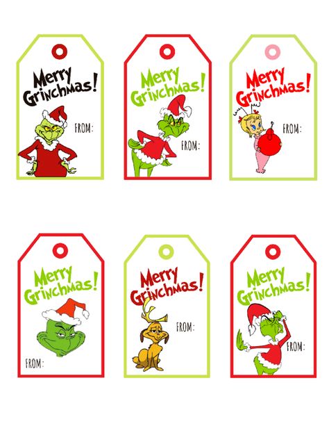 Free Printable Grinch Christmas Gift Tags | Baking You Happier Free Printable Grinch, Immagini Grinch, Grinch Printable, O Grinch, Free Christmas Tags, Christmas Gift Tags Free, Grinch Crafts, Grinch Decorations, Le Grinch