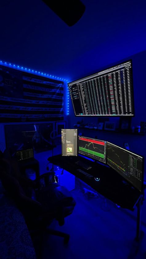 Trading Wallpaper Hd, Trading Aesthetic, Trading Setup, Trading Room, Plain Black Wallpaper, Mens Luxury Lifestyle, Trading Desk, Streaming Setup, Music Studio Room