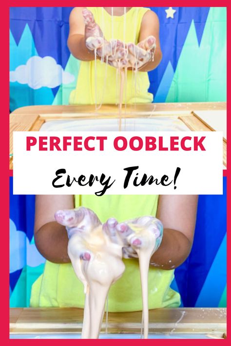 Science Experiments With Corn Starch, How To Make Oblek With Cornstarch, Oblek Recipe With Cornstarch, How To Make Oblek, Cornstarch And Water Experiment, Oobleck Recipe, How To Make Oobleck, Bartholomew And The Oobleck, Cornstarch And Water