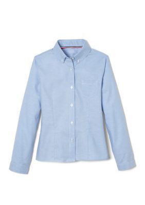 French Toast Girls Long Sleeve Oxford Shirt. Classic long-sleeve Oxford shirt by French Toast is a polished choice for classroom days and after-school activities. The iconic style is crafted in the easy-care Wrinkle No More™ fabric for a fresh neat look all day. Girls School Uniform, Perfect White Shirt, Made For Kids, Boys School Uniform, Uniform Shirts, White Button Down Shirt, Kids Clothes Boys, Street Outfit, Blue Outfit