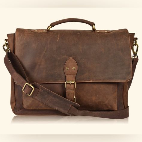 This Oak Leathers Messenger Bag Is A Perfect Blend Of Style And Utility. With Its Spacious Compartments And Inner Dividers, It Can Easily Accommodate Laptops, Notebooks, And Other Essentials. It Features A Detachable Strap, Adjustable Cross-Body Strap, And Handles Made Of Nylon And Leather That Provide Carrying Options. The Bag Has Brass Hardware And Both Inner And Outer Pockets For Additional Storage. This Bag Is Ideal For Travel, Business, Or Everyday Use. Its Classic Brown Leather Design And Brown Briefcase, Thick Glasses, Brown Leather Messenger Bag, Messanger Bag, Mens Satchel, Birthday Vibes, Message Bag, Briefcase Bag, College Bags