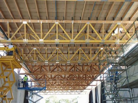 Laminated veneer lumber (LVL): product review and leading case study, Netball Central by Scott Carver | Architecture And Design Laminated Veneer Lumber, Steel Trusses, Building Code, Netball, Cost Saving, Lumber, Plywood, Laminate, Insulation