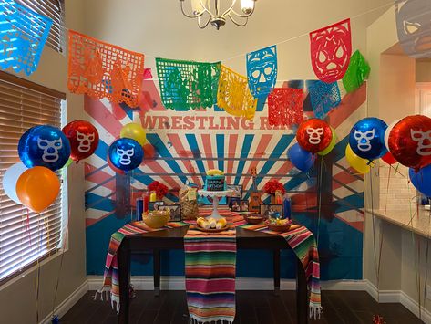 Nacho Libre Decorations, Nacho Libre Themed Birthday Party, Luchador Party Ideas, Nacho Libre Birthday Party Ideas, Nacho Libre Party Decorations, Nacho Libre Birthday Party Decorations, Nacho Libre Trunk Or Treat, Luchador Birthday Party, Nacho Libre Party Ideas