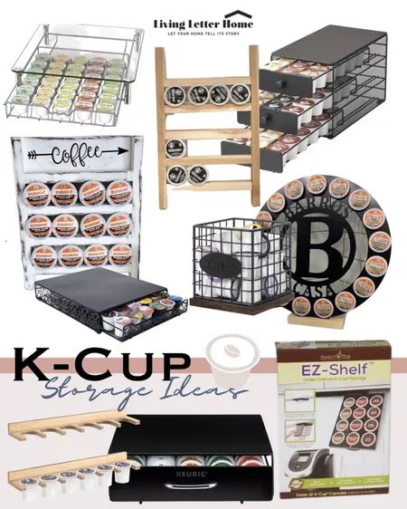 K Pod Storage Ideas, Keurig Pod Storage Ideas, K Cup Organization, K Cup Storage Ideas, Coffee Pod Storage Ideas, Cup Storage Ideas, Cup Organization, Airbnb Aesthetic, Keurig Pods