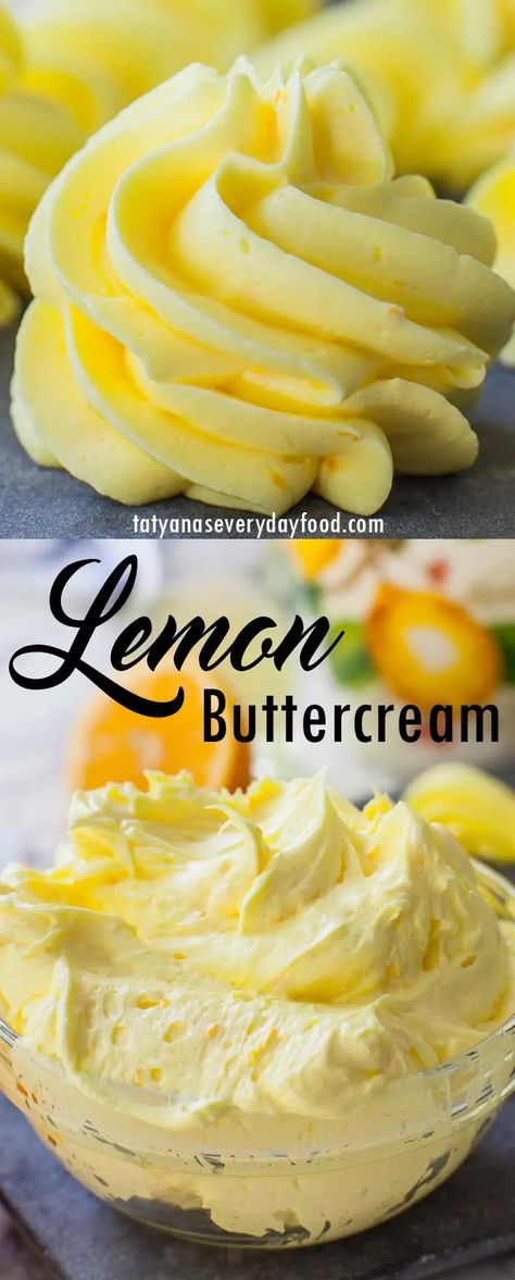 Pudding Recept, Frosting Recipes Easy, Lemon Frosting, Cake Frosting Recipe, Lemon Buttercream, Buttercream Frosting Recipe, Buttercream Recipe, Cake Fillings, Deilig Mat