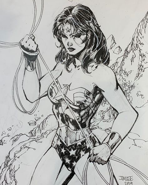 Jim Lee on Instagram: “Wonder Woman sketch from my last twitch stream twitch.tv/jimlee” Wonder Woman Sketch, Jim Lee Art, Comic Book Heroines, Justice League Wonder Woman, Wonder Woman Art, Amazon Warrior, Woman Sketch, Jim Lee, Comic Book Artwork