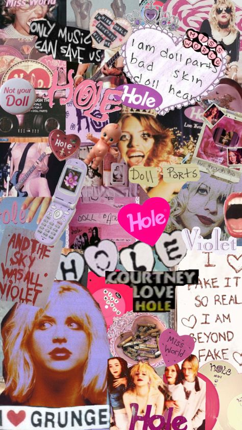 Hole Wallpaper, Hole Band, Courtney Love Hole, 90’s Grunge, Celebrity Skin, Grunge Music, Band Wallpapers, Band Humor, Riot Grrrl