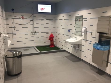 Airport Bathrooms for Dogs https://thebark.com/content/airport-bathrooms-dogs Flying With Pets, Indoor Dog Park, Pet Store Design, Dog Bathroom, Dog Washing Station, Dog Toilet, Pet Hotel, Dog Potty, Dog Pee