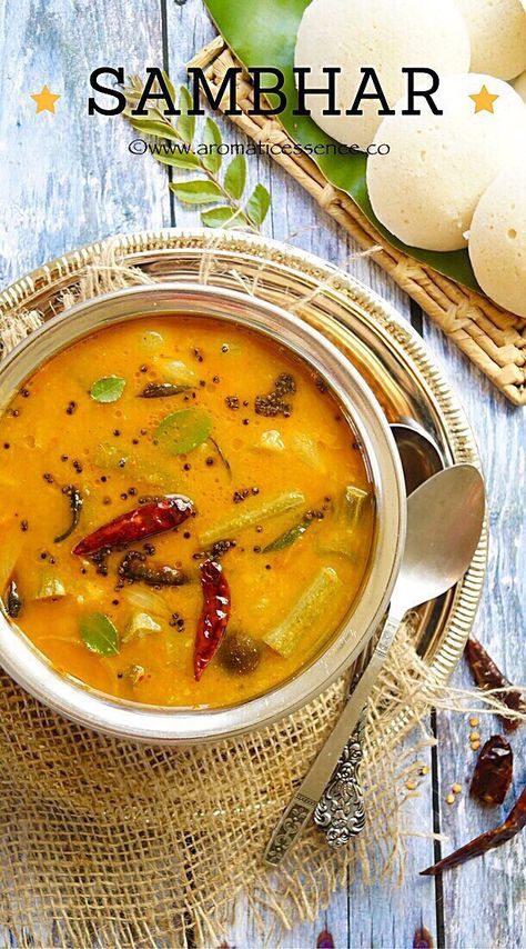 Sambhar Recipe, Indian Lentils, Sambar Recipe, Methi Seeds, Vegetable Stew, South Indian Food, Indian Food Recipes Vegetarian, Indian Cooking, Indian Dishes