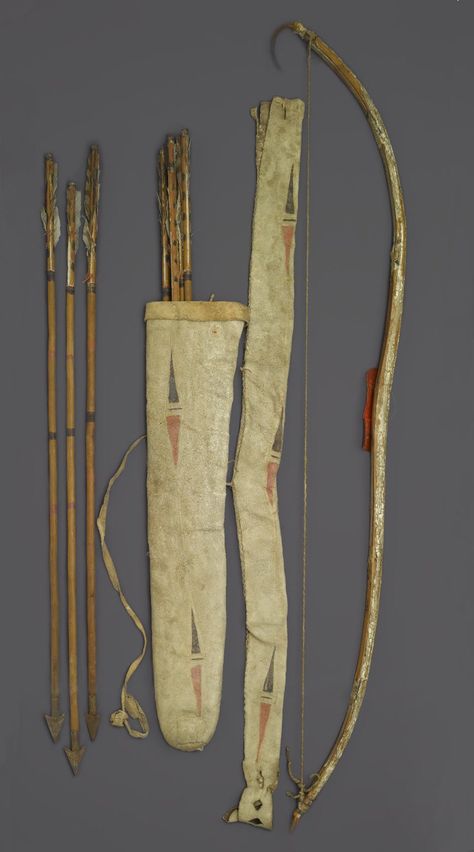 Yankton bowcase quiver pre 1830, from Dr. Jarvis, Ft. Snelling.  Brooklyn Mus  ac Native American Bow, Climbing Girl, Bow Quiver, Bows And Arrows, American Indian History, Art Articles, Traditional Archery, First Peoples, Indian Artifacts