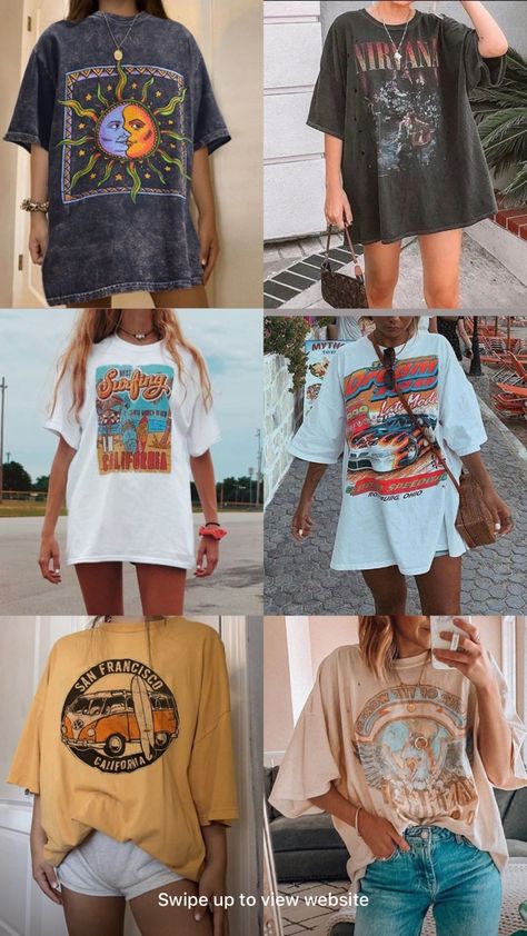 Oversize T Shirt Outfit, Cute Shirts For Summer, Oversized Tshirt Outfit Summer, Short Biker, Oversize Tshirt Outfits, Outfits Juvenil, Shirts For Summer, Tee Shirt Outfit, Very Aesthetic