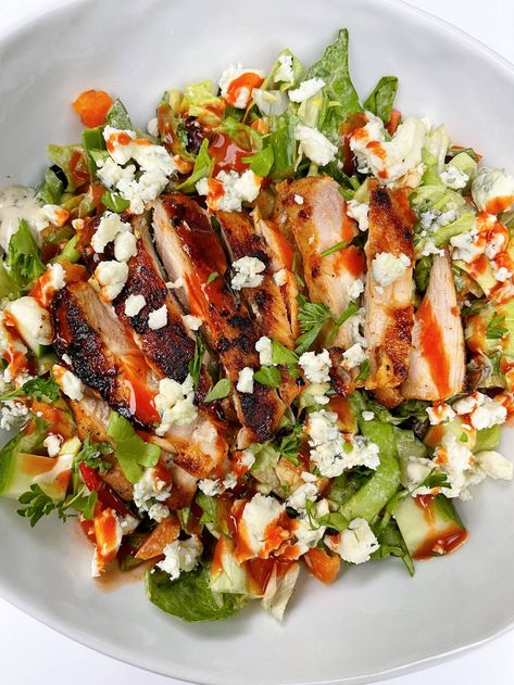 Buffalo Chicken Chopped Salad Avocado Ranch Dressing, Buffalo Chicken Salad, Chicken Chopped Salad, Franks Red Hot, Recipe Generator, Boneless Skinless Chicken Thighs, Skinless Chicken Thighs, Boneless Skinless Chicken, Chopped Salad