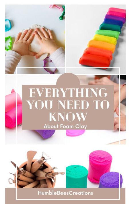 Everything you need to know about Foam Clay - HumbleBeesCreations Air Foam Clay, Foam Clay Tutorials, Diy Foam Clay, Air Dry Foam Clay Ideas, Foam Clay Art, Foam Clay Crafts, Foam Clay Ideas, Types Of Frosting, Foam Clay