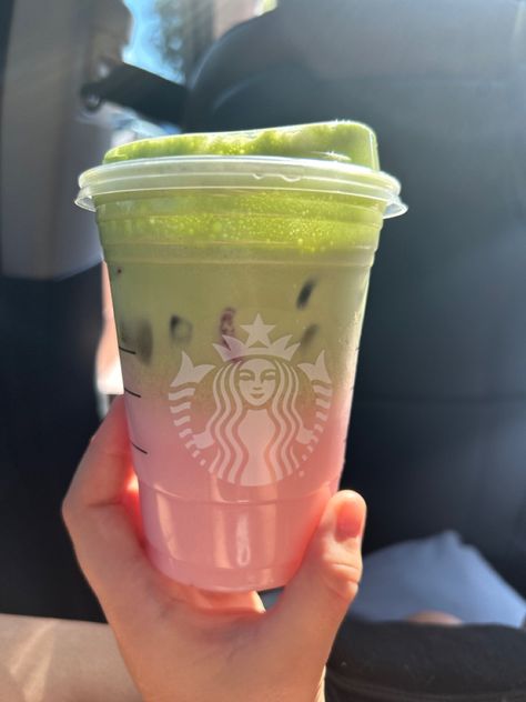 I got a grande pink drink with light ice and extra strawberries and matcha foam 🍓🍵☕️ Extra Strawberries, Matcha Foam, Starbucks Drink, Pink Drink, Pink Drinks, Starbucks Drinks, Strawberries, Matcha, Drinks