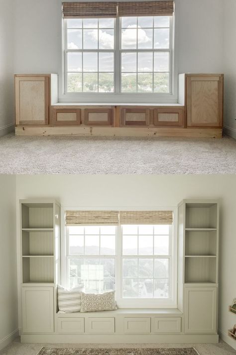 built-ins around window Cubbies Mudroom, Window Seat Design, Bench Diy, Casa Vintage, Mudroom Bench, Window Seat, Cubbies, House Inspo, Built Ins