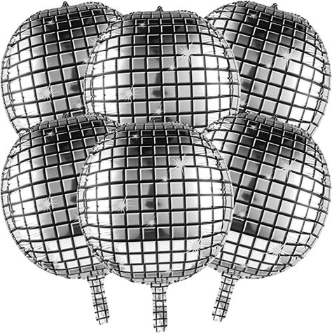 Amazon.com: 6 Pcs Disco Ball Balloons, Mirror Silver Disco Balloons 22IN 360 Degree 4D Aluminum Foil Metallic Disco Balloons Disco Party Decorations 60s 70s 80s 90s Party Decorations : Home & Kitchen Vip Dance, Disco Ball Balloons, Disco Balloons, Ball Balloons, 80s 90s Party, 90s Party Decorations, Dance 2023, Disco Theme Party, Dance Fever