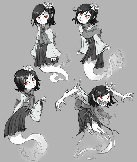 Ghost Girl Character Design, Ghost Oc Girl, Ghost Girl Drawing, Ghost Character Art, Ghost Girl Art, Creepy Character Design, Monster Girl Art, Ghost Character Design, Monster Ocs