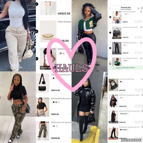 Shein Outfits Concert, Outfit Ideas From Fashion Nova, Cute Shein Outfits Black Women Summer, Shein Casual Outfit Ideas, Shein Outfits With Names, Girly Outfits Shein, Cute Outfit Ideas From Shein, Baddie Temu Outfits, Shein Outfit Inspo Baddie Summer