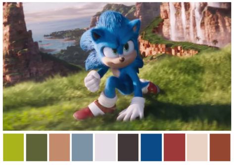 Sonic Color Palette, Hedgehog Colors, Movie Color Palette, Cinema Colours, The Hedgehog, Color Palettes, Sonic, Sonic The Hedgehog, Color Palette