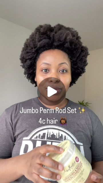 Ezinne Chukwu A. on Instagram: "Jumbo Perm Rod Set on my 4c hair✨🪮💆🏾‍♀️ Products used: 1. Jamaican Black Castor oil Strengthen & Restore leave In conditioner by @sheamoisture @sheamoistureuk  2. Curl Essence Moisturizing oil cocktail by @keracareofficial @keracareuk  3. The Fro cream by @holycurls   I didn’t add a mousse but you can absolutely add some right after applying the leave in the if you want it to last longer. And you can add a gel towards the end of the layering for longer lasting curls.  #naturalhair #teamnatural #4chairstyles #4chair #blackhairstyles #blackhair #type4hair #type4kinksandcoils #4c #4b #kinkycurly #kinkycoily" Permed Black Hair, Jumbo Perm Rods On Natural Hair, How To Curl 4c Hair With Gel, Rev Air 4c Hair, Curling Rods Natural Hair 4c, Curl Activator On 4c Natural Hair, Perm Rod Set On Natural Hair 4c, Gina Curl 4c Hair, Perm Rods On Natural Hair 4c