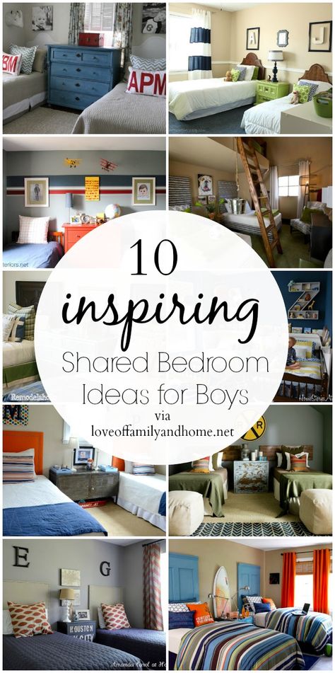 10 Inspiring Shared Bedroom Ideas for Boys Boys Bed Rooms, Little Boy Shared Bedroom Ideas, Boys Bedroom Bunkbeds Room Ideas, Shared Boy Room Ideas, Kids Shared Bedroom Boys, Boys Room Shared Bedrooms, Brothers Shared Bedroom Ideas, Two Boys Bedroom Ideas Shared Rooms, Boys Sharing Bedroom Ideas