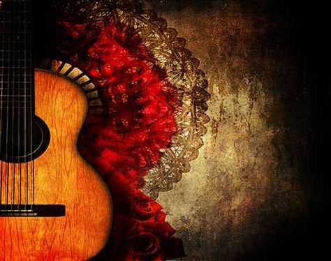 Spanish guitar art Guitar Lessons Fingerpicking, Flamenco Guitar, Guitar Youtube, Best Guitar Players, Spanish Music, Flamenco Dancing, Guitar Art, Royalty Free Music, Guitar Tabs