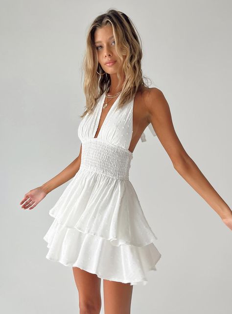 Averie Halter Romper White Halter Romper, Grad Dresses, Hoco Dresses, Outfits Casuales, Princess Polly, Tulum, Cute Casual Outfits, Pretty Dresses, Everyday Outfits