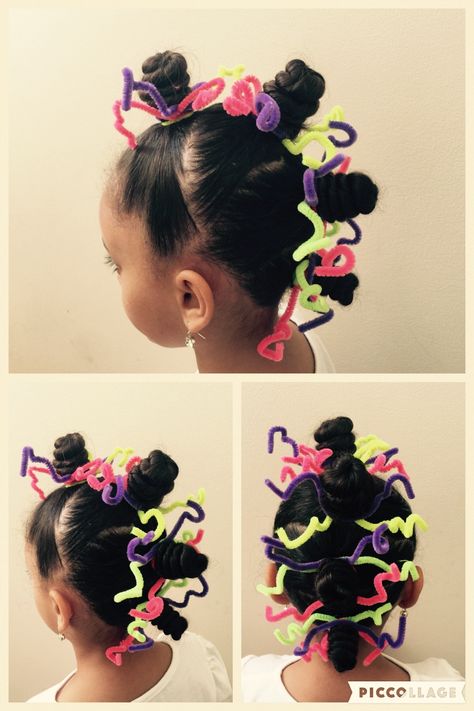 Wild And Wacky Day At School, Cheer Crazy Hair Day, Wacky Hair Day Ideas For Short Hair, Wacky Hair Day Ideas For Girls Easy Halloween, Crazy Hair Day For Curly Hair, Crazy Hair Day Braids, Whacky Hair Day Ideas Girl Hairstyles, Crazy Hair Day For Girls Easy, Crazy Hair Day Toddler Girl