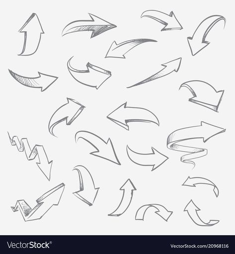 Arrows Drawing, Accessory Reference, Arrow Sketch, Responsive Web Design Layout, Graffiti Tutorial, Art Improvement, Arrows Design, Arrow Illustration, Sketch Creative