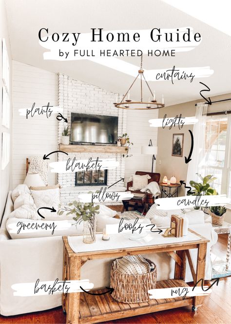 Peaceful Home Decor Inspiration, Living Room Hygge Style, Relaxing House Decor, Peaceful Living Room Decor, Diy Cozy Living Room Ideas, Hygge House Decor, Cozy Home Style, Cozy Home Design Ideas, How To Make A Space Cozy