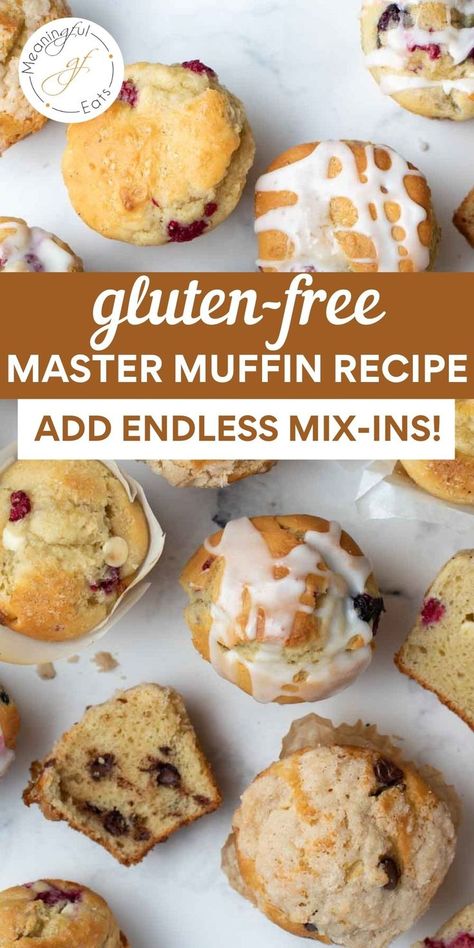 Crumb Topping Recipe, Meaningful Eats, Bakery Style Muffins, Dairy Free Yogurt, Low Fat Yogurt, Gluten Free Muffins, Muffin Recipe, Gluten Free Breakfasts, Gluten Free Cakes