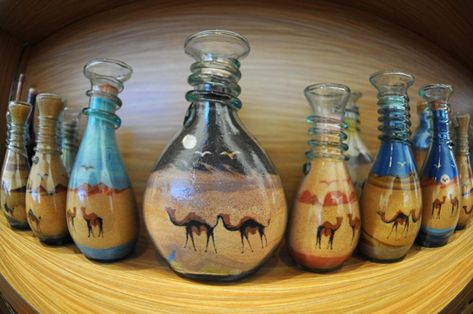 How To Make Sand, Sand Art Bottles, Light Art Installation, Sand Painting, Sand Sculptures, Colored Sand, The Body Book, Ramadan Decorations, Sand Art