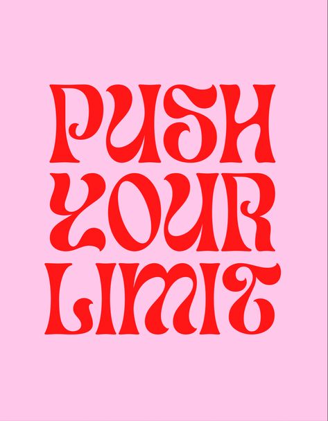 Boost your motivation with our powerful 'Push Your Limits' poster! 🔥 Featuring energizing shades of red and pink, this dynamic design inspires you to overcome challenges and reach new heights. Ideal for your home gym or workspace, this poster adds a pop of motivation to your day. Pin it now to fuel your determination! #PushYourLimits #MotivationalPoster #EmpowermentDesign 💪🎨 Cute Motivational Posters, Red Fitness Aesthetic, Quote Design Ideas, Pink Gym Aesthetic, Motivation Prints, Happiness Inspiration, Push Your Limits, Pink Quotes, Motivation Board