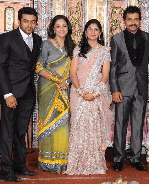 Suriya and Jothika at Karthi Marriage Jothika In Saree, Surya And Jyothika, Suriya Photos, Henna For Beginners, Cute Celebrity Couples, Romantic Couples Photography, Couple Dress, Cute Instagram Pictures, Saree Blouse Designs Latest