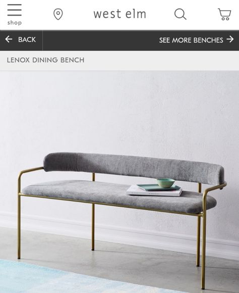 Bench With Back, Bedroom Minimalist, Chaise Metal, Woodworking Bench, Decor Minimalist, Cool Chairs, Furniture Dining Chairs, Small Furniture, Banquette