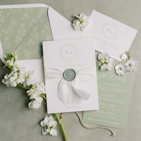 We are here for ALL the details! Hannah’s invitation suite was nothing short of magical. Tied with a beautiful silk ribbon and topped with a wax seal. Perfection! Photography: @sarahblazephotog Wedding Planner: @briannapyleweddings LFS Bride: @hannersmanners Wedding Venue: @burrittweddings #weddinginspiration #weddinginvitations #weddinginvitation #weddinginspo #2024weddings #wedding #engaged Wedding Invitations With Ribbon, Green Invitation, Green Invitations, Fine Stationery, Luxury Wedding Invitations, Wedding Vibes, Wedding Invitation Suite, Wedding Stationary, Wax Seal