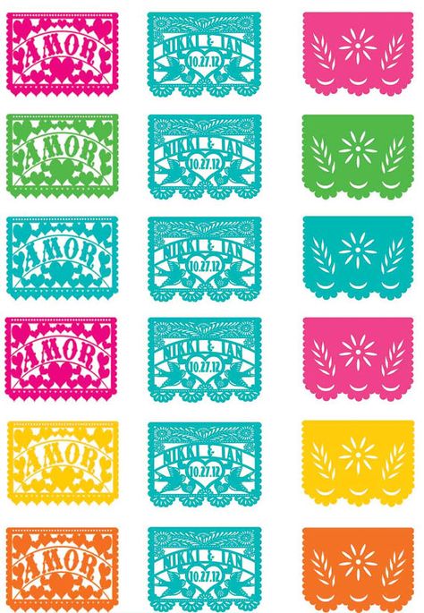 Mini papel picado Papel Picado Wedding, Picado Banner, Minion Birthday Invitations, Wedding Invitation Images, Diy Invitation, Fiesta Wedding, Invitation Design Template, Mexican Crafts, Digital Banner