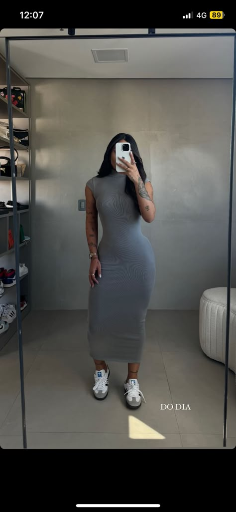 Sunday Dinner Outfit Summer, Nike Calm Mules Outfit Women, Dr Appointment Outfit Summer, Casual Date Night Outfit With Sneakers, Sun Dress And Sneakers Outfit, Modest Theme Park Outfit, Shopping Day Outfit Summer, Dress And Sambas, No Heels Outfit Classy