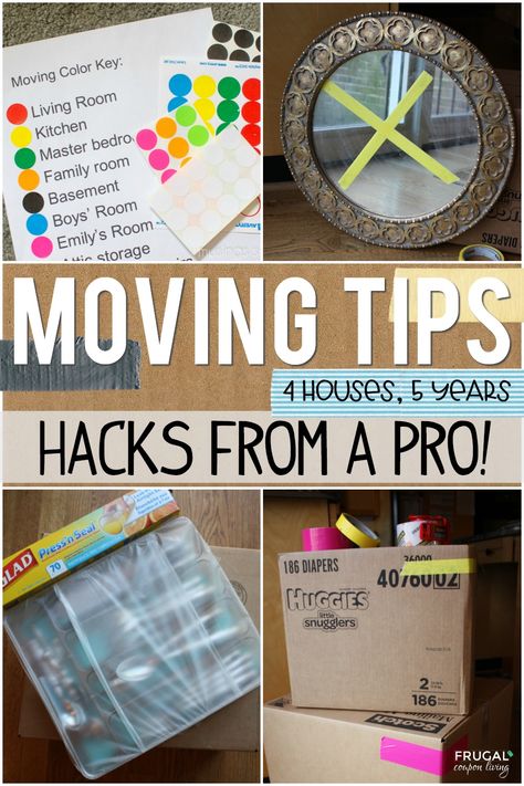 Moving out for the first time? Tried and true mover? Whichever your position, these tried and true Moving Out Hacks, Tips & Ideas will have you set for your next relocation. Staging Tips, Packing Boxes, Hacks and Tricks to make your new home relocation flawless. #FrugalCouponLiving #moving #movinghacks #movingtips #hacksandtips #homestaging #relocation #packingtips #packing #movingout #newhome #move #packinghacks #hacks #tips Moving House Packing, Moving Organisation, Diy Moving, Moving House Tips, Moving Hacks, Moving Color, Moving Hacks Packing, Moving Help, Moving Checklist