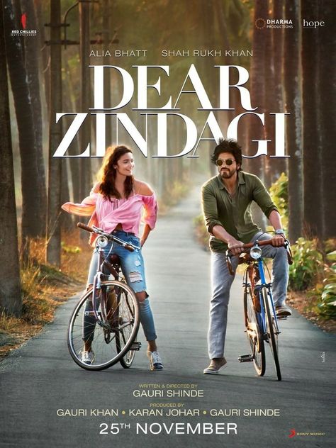 Hindi Bollywood Movies, Srk Movies, Best Bollywood Movies, Latest Hindi Movies, Dear Zindagi, Latest Bollywood Movies, Bollywood Posters, Ranbir Kapoor, Shah Rukh Khan