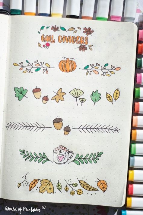 Pumpkin Journal Ideas, Fall Leaves Bullet Journal, Fall Journal Doodles, Fall Theme Journal, Fall Lettering Ideas, Bujo Leaves Theme, Autumn Aesthetic Drawing Ideas, Fall Bullet Journal Theme, Autumn Doodles Bullet Journal