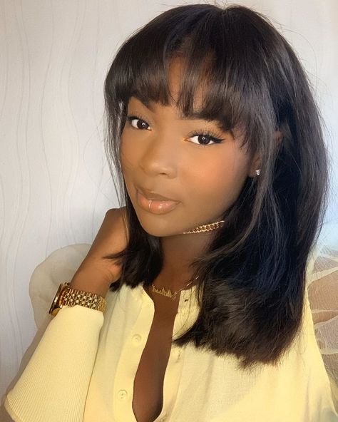 Natural Hair Bangs, Wigs Hairstyle, Short Lace Front Wigs, Human Virgin Hair, Lace Hair, Short Hair With Bangs, Bob Wig, Curly Hair Tips, Spring Vibes