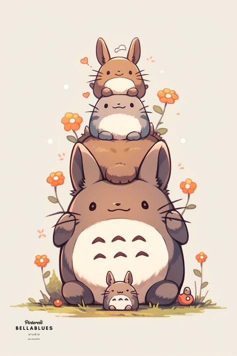 Totoro Drawing, Totoro Art, Studio Ghibli Fanart, Personajes Studio Ghibli, Studio Ghibli Background, Holographic Print, Baby Pony, Enchanting Forest, Ghibli Studio