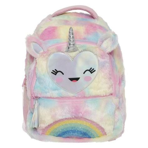 Backpack Simple, Fur Backpack, Cute Rainbow Unicorn, قلادات متدلية, Rainbow Purses, Butterfly Crown, Rainbow Plush, Unicorn Backpack, Cartoon Backpack