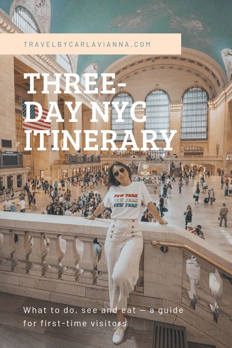 The ultimate three-day itinerary and first-time visitor's guide to New York City. Here you'll find the best recommendations across Manhattan and Brooklyn from restaurants to tourist sites. New York City Itinerary, Fun Restaurants In Nyc, Nyc Itinerary, New York City Pictures, Nyc Travel Guide, Things To Do In Nyc, Weekend In Nyc, Nyc Travel, Brooklyn Bridge Park