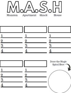 M A S H Game, How To Play Bunco, Mash Game, Play Hearts, Tailgate Games, How To Play Chess, Playground Games, Game Tag, Therapy Games