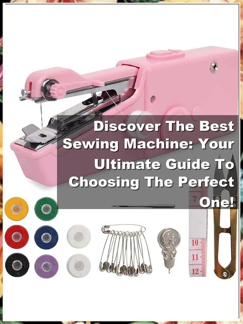 Unlock your creativity with our ultimate guide to choosing the perfect sewing machine! Whether you're a beginner or a seasoned pro, this comprehensive resource will help you discover the best sewing machine for your needs. Explore essential features, top brands, and expert tips to make an informed decision. Start your sewing journey today and create beautiful projects with the right machine by your side! Sewing Machine Basics For Beginners, Best Sewing Machines Top 10, Best Sewing Machine, Sewing Machine Basics, Sewing Machine Embroidery, Sewing Machines, Learn To Sew, Beautiful Embroidery, Pharmacy Gifts